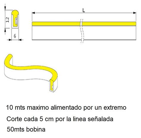 Neón Led Flexible 24v Regulable Bobina 50m