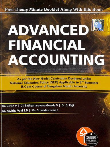 Buy Advanced Financial Accounting 2nd Sem Bcom Bnu Book