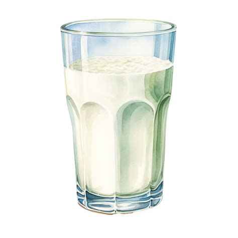 Glass Of Milk Watercolor Clipart Ai Generated Milk Glass Dairy Png