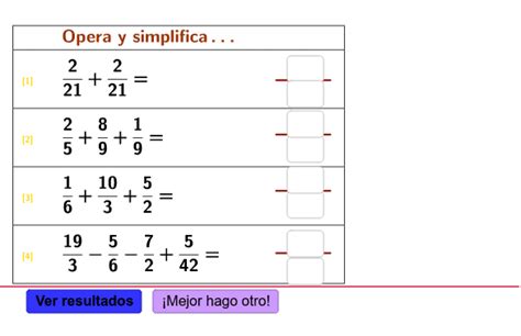 Practica La Suma Y Resta De Fracciones Geogebra