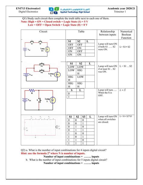 Basic Logic Gates Worksheet Live Worksheets