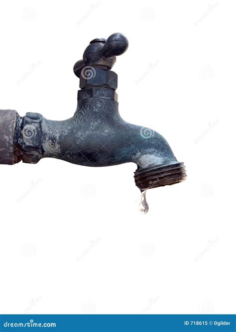 Dripping Water Faucet Stock Image Image Of Watering Isolated 718615