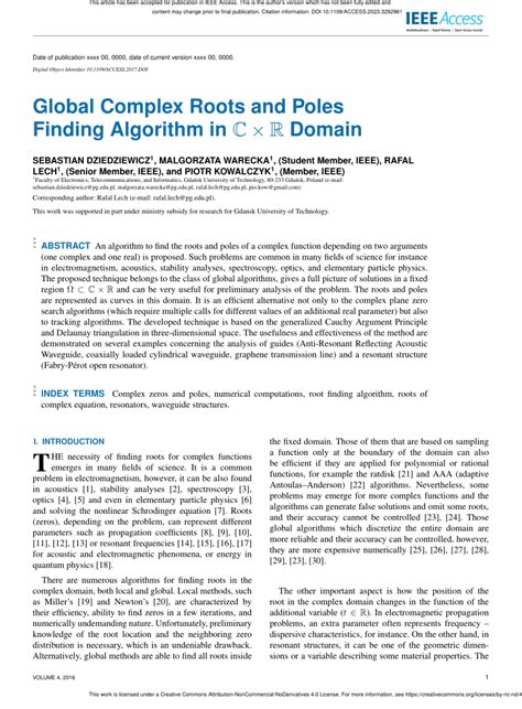 Pdf Global Complex Roots And Poles Finding Algorithm In C × R Domain