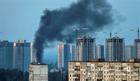 Loud Explosions Heard In Kyiv Debris Causes Building Fire The Week