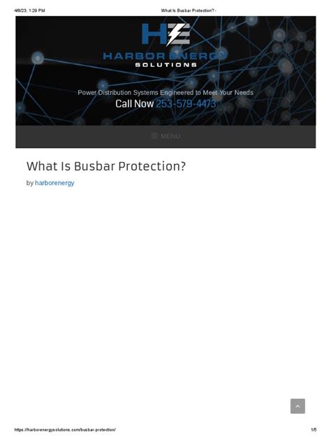 What Is Busbar Protection | PDF | Relay | Equipment