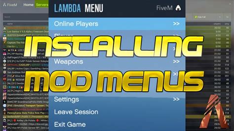 Fivem Installing Mod Menus Youtube