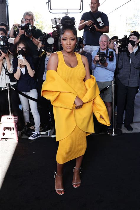 Keke Palmer Radiates In All Yellow Outfit For Michael Kors Nyfw Show