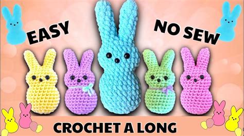 Crochet Peep Easter Bunny Marshmellow Crochet A Long In 2024 Easter