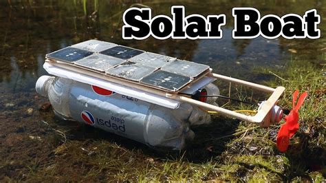 How To Make A Solar Boat With Plastic Bottle And Garden Lights Youtube