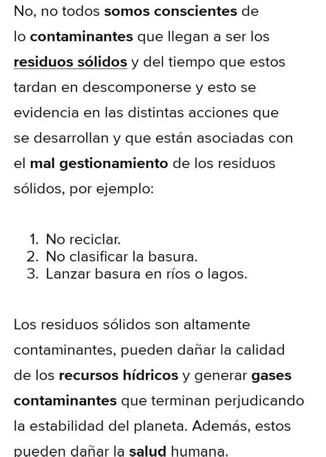 Somos Conscientes De Los Contaminantes Que Son O Del Tiempo Que Tardan