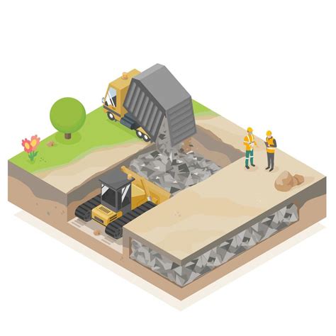 Sanitary Landfill Isometric 12617713 Vector Art At Vecteezy