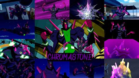 All Chromastone Transformations In All Ben 10 Series YouTube