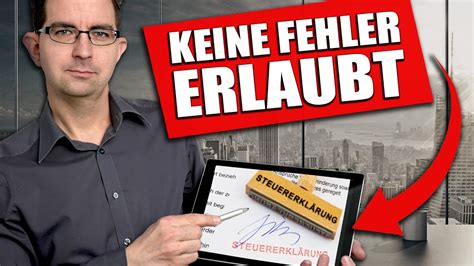 Vermeide diese 5 Fehler bei der Steuererklärung YouTube