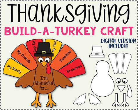 Thankful Turkey Craft Template Mom Wife Busy Life