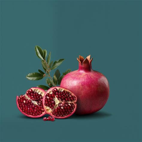 Premium Ai Image Pomegranate Red Pomegranates Juicy Fruits Illustration