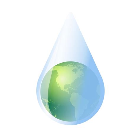 Ilustración De Vector De Color De Icono De Gota De Agua De Tierra Vector Premium