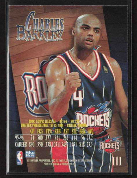 1996 SkyBox Z Force 111 Charles Barkley EBay