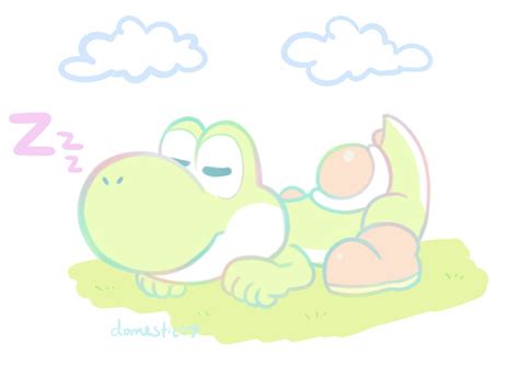 Sleeping yoshi by DomesticMaid on DeviantArt