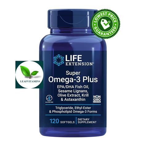 Life Extension Super Omega Plus Epa Dha Fish Oil Sesame Lignans