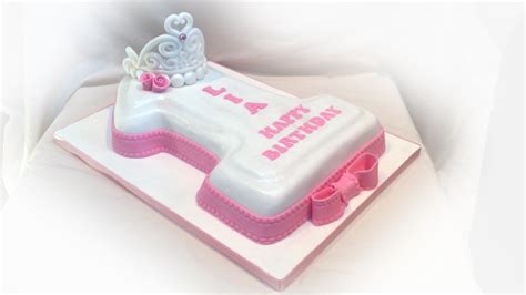 Number 1 Birthday Cake Pink - Bakealous