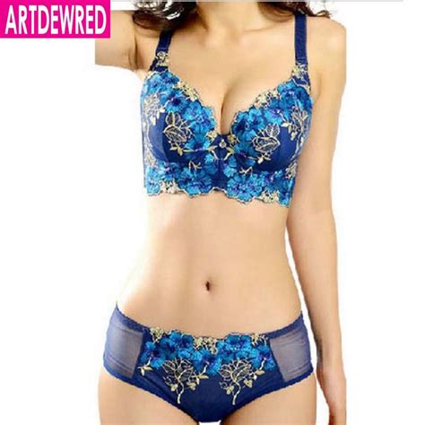 Cheap Artdewred Lace Push Up Bra Set Lingerie Women Underwear Sets