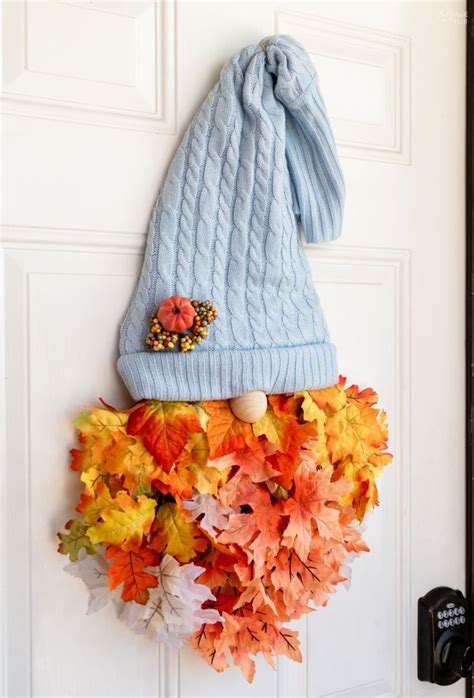 How To Make A Fall Gnome Wreath Super Easy And Inexpensive Christmas