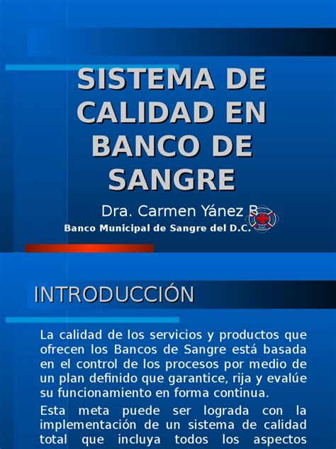 Pdf Sistema De Calidad En Banco De Sangre Dokumen Tips