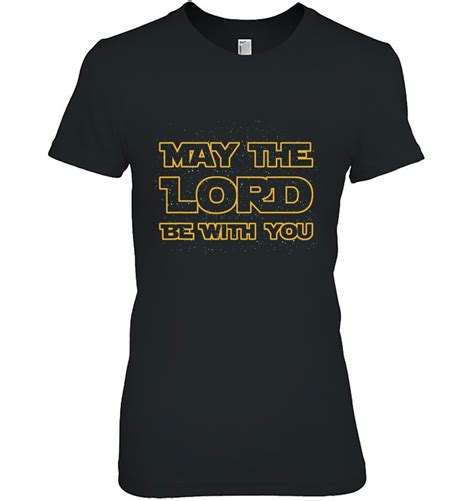 May The Lord Be With You Christian Jesus Star Background T Shirts