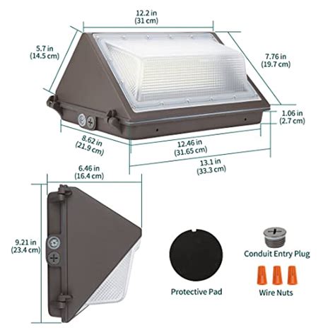 Kadision 120W LED Wall Pack With Photocell 15600LM 5000K 100 277V