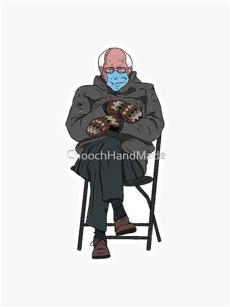 Bernie Sticker Sticker For Sale By Choochhandmade Redbubble