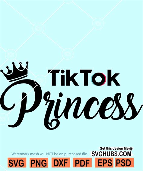 Tik Tok Birthday Princess Svg