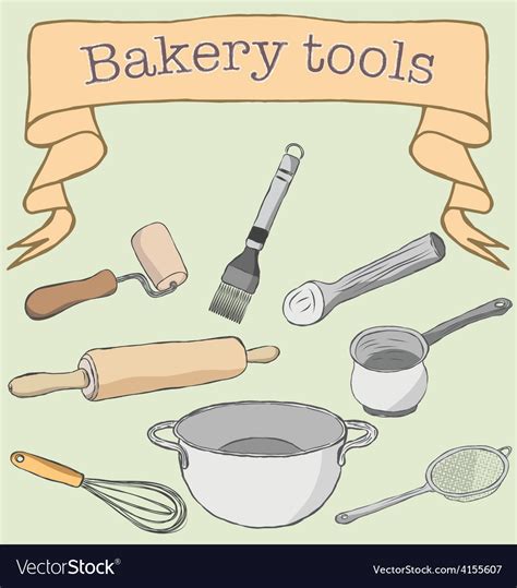 Bakery tools Royalty Free Vector Image - VectorStock