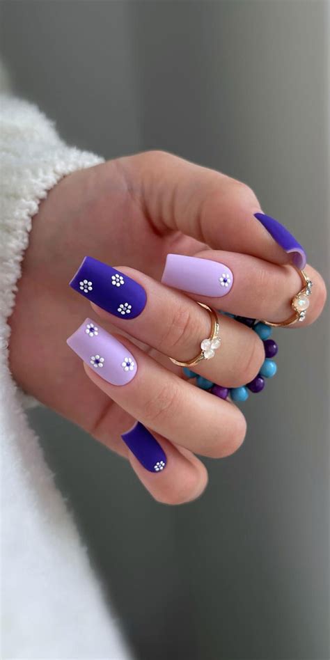 42 Cute Spring Nail Art Inspirations Indigo Lavender Nails