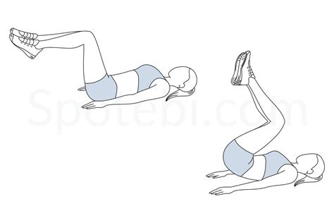 Reverse Crunches Illustrated Exercise Guide Workout Guide Reverse