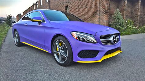 Mercedes C300 Matte Royal Purple Car Wrap Mercedes C300 Dream Cars