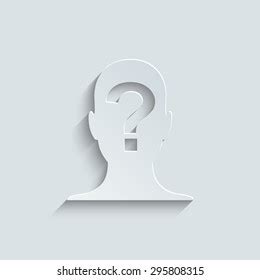 Male Profile Silhouette Question Mark Shadow Vector De Stock Libre De