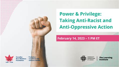 Power And Privilege Taking Anti Racist And Anti Oppressive Action