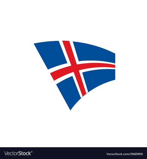 Iceland flag Royalty Free Vector Image - VectorStock