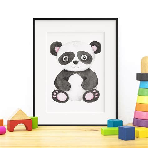 Cute Panda Printable Poster Dandi Studio