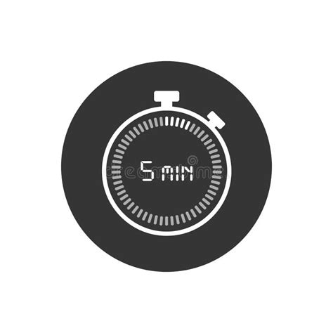 The Minutes Stopwatch Vector Icon Digital Timer Clock And Watch