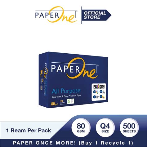 Jual PaperOne Kertas Quarto 80gr All Purpose 1 Rim 500 Lembar Kertas