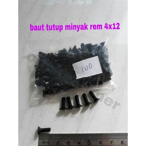 Jual Pengencang Mur Baut Baut Tutup Minyak Rem Master Rem Jf 4X12