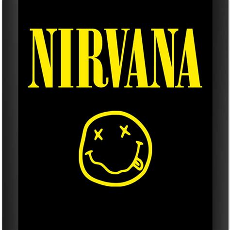 Quadro Nirvana Banda Rock Kurt Cobain Logo Elo7