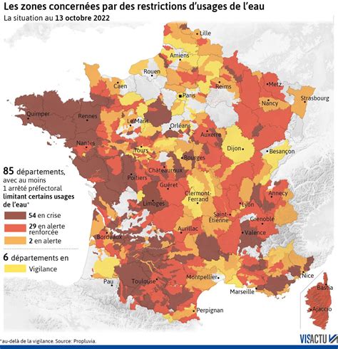 Sécheresse Encore 85 Départements Sous Le Coup Des Restrictions Deau