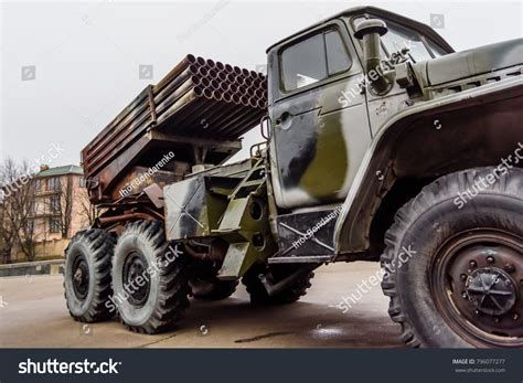 Russian Multiple Rocket Launcher Mounted On Stock Photo