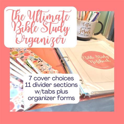 The Ultimate Bible Study Organizer 46 Pages With Dividers Tabs Bible