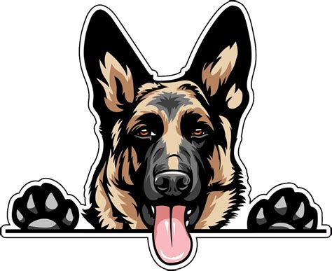 German Shepherd Decal Smiling Dog Breed Magnet Etsy