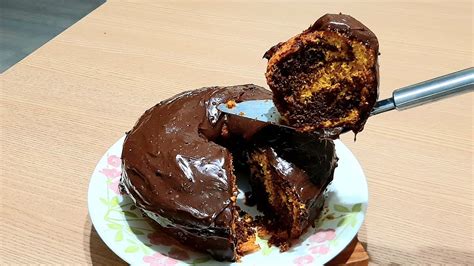 Melhor Bolo De Cenoura Mesclado Chocolate Muito Fofinho E F Cil De