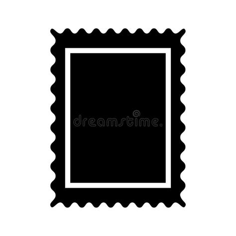 Stamp Black Color Icon Stock Vector Illustration Of Mail 98345057