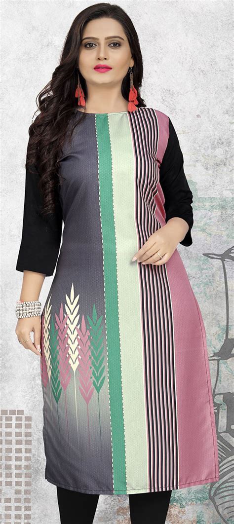 Casual Multicolor Color Cotton Fabric Kurti 1710947